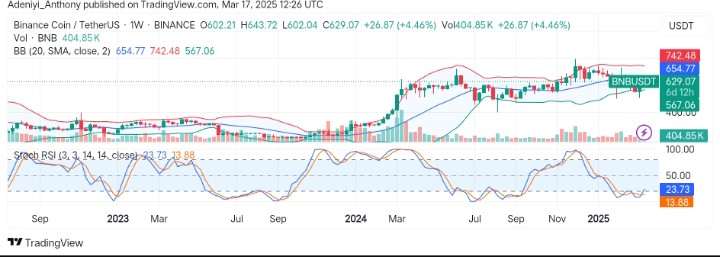 BNB (BNB/USDT) Poised for a Recovery Above $700