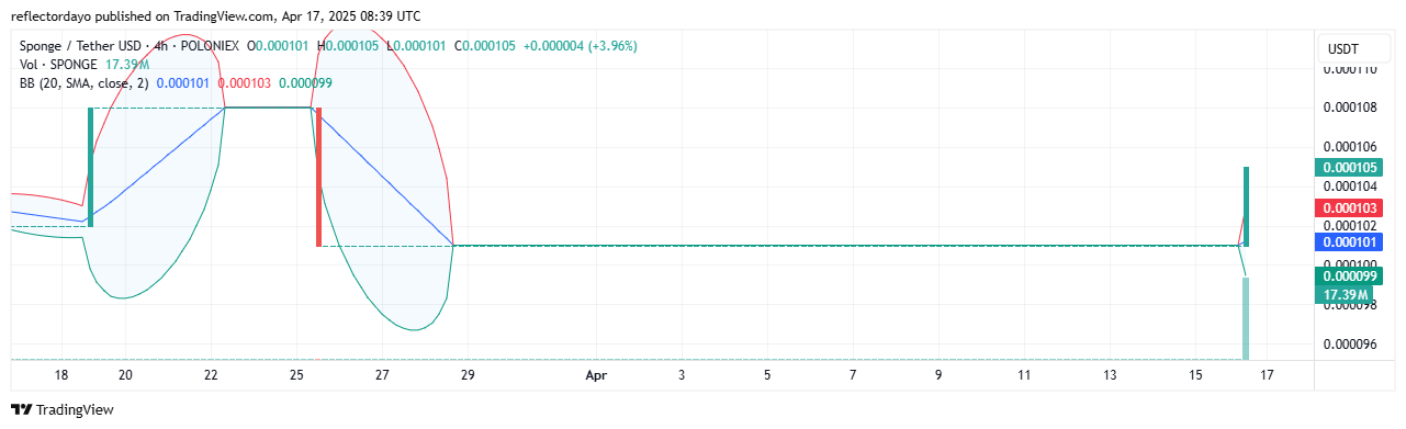 SPONGE/USD ($SPONGE) Rally: Will Bulls Hold Ground Above $0.000105