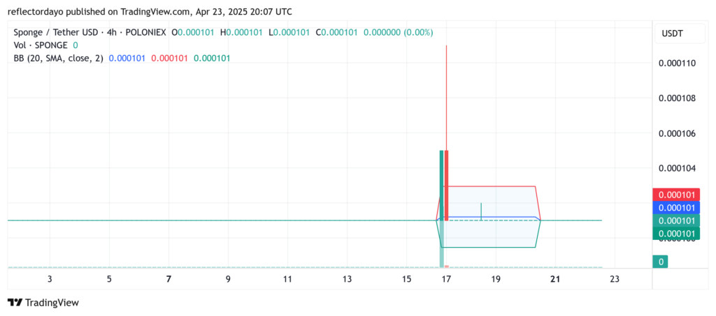 SPONGE/USD ($SPONGE) Eyes Rebound as Bulls Hold Ground at $0.0001