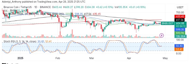 BNB (BNB/USDT) Approaches a Pivotal Crossroad as Bulls Seek Control