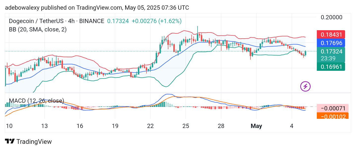 Dogecoin (DOGE) Price Prediction: DOGE/USDT Rebounds Above the $0.1700 Mark