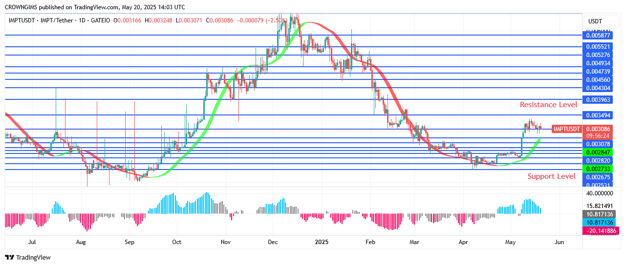 IMPTUSDT Price Is Targeting $0.0034 Barrier Zone