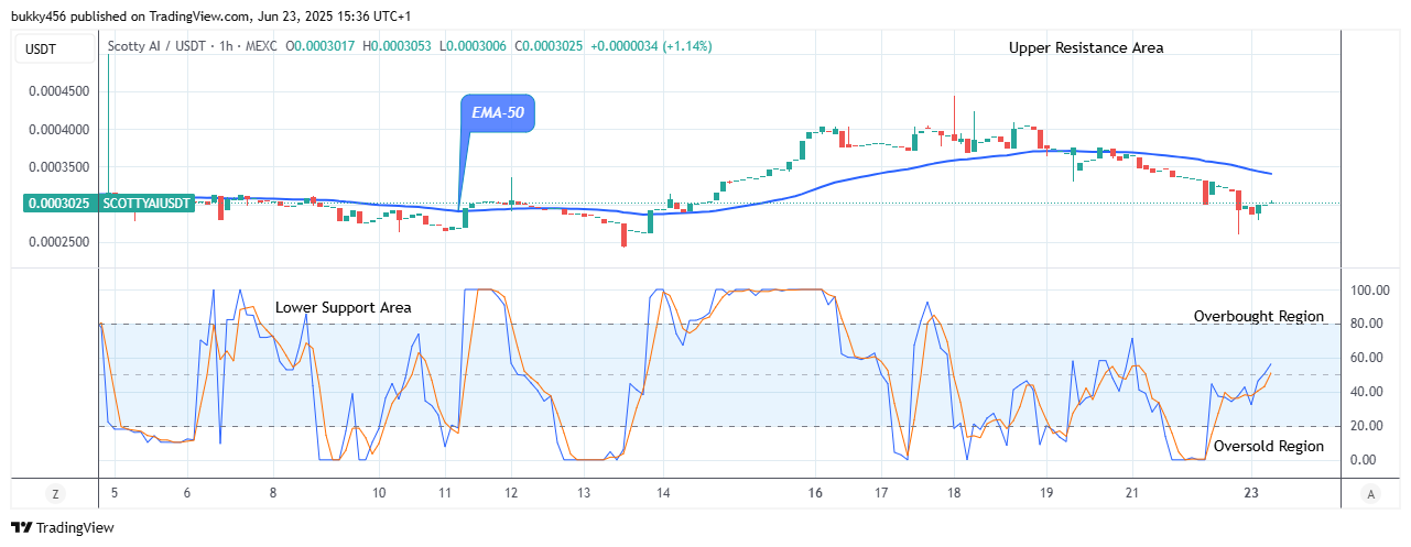Scotty The Ai Price Prediction: SCOTTYAIUSDT Price Retracement May Surge above $0.00050 Resistance Level