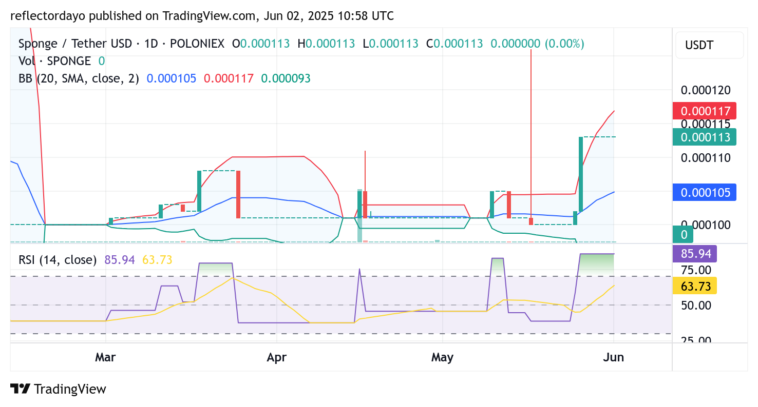 SPONGE ($SPONGE) Maintains Position Above Key Threshold, Momentum Builds for Further Gains