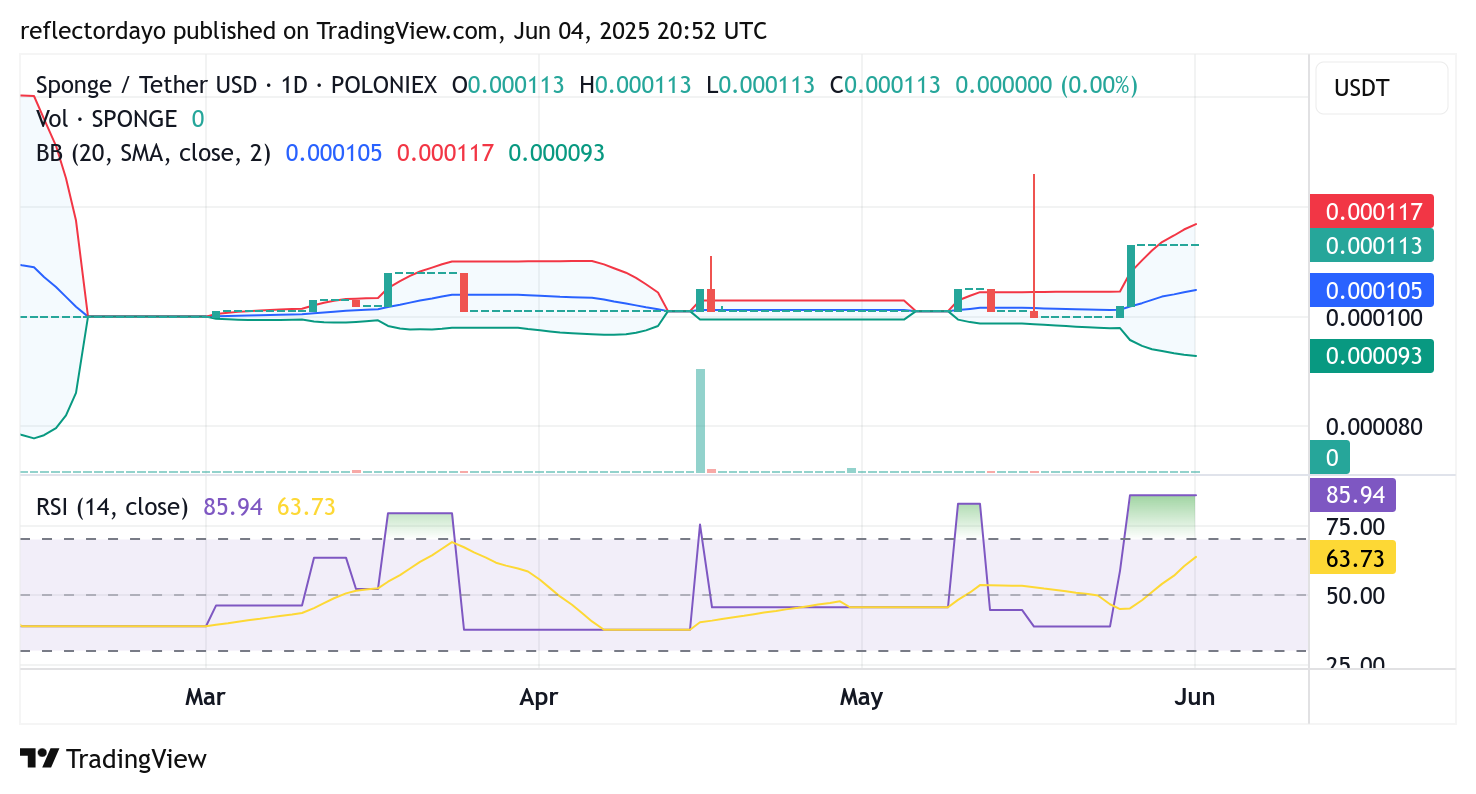 $SPONGE (SPONGE/USD) Poised for Further Gains as it Solidifies Position Above Key Resistance