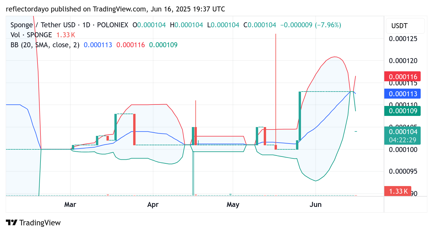$SPONGE (SPONGE/USD) Builds Bullish Momentum with Higher Low Formation
