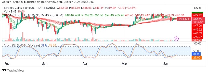 BNB (BNB/USDT) Poised for Breakout Amid Short-term Consolidation