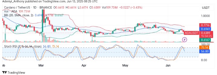 Cardano (ADA/USDT) Faces Continued Bearish Pressure