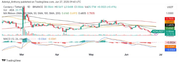 Cardano (ADA/USDT) at a Crossroads: Is it Trend Continuation or Breakdown from Weekly Compression?