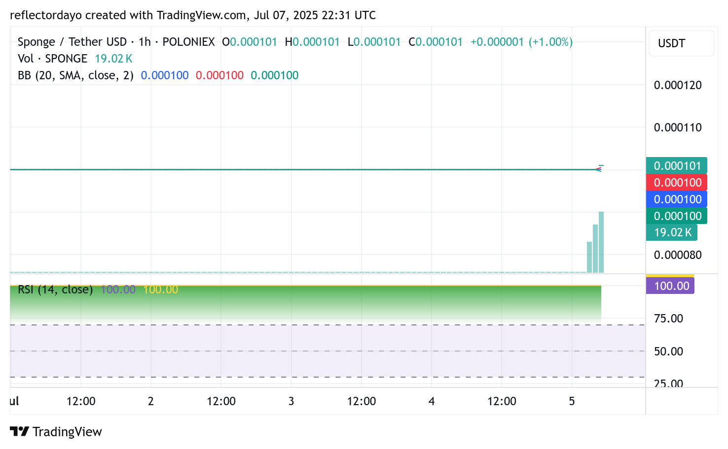 $SPONGE (SPONGE/USD) Makes a Slight Bounce