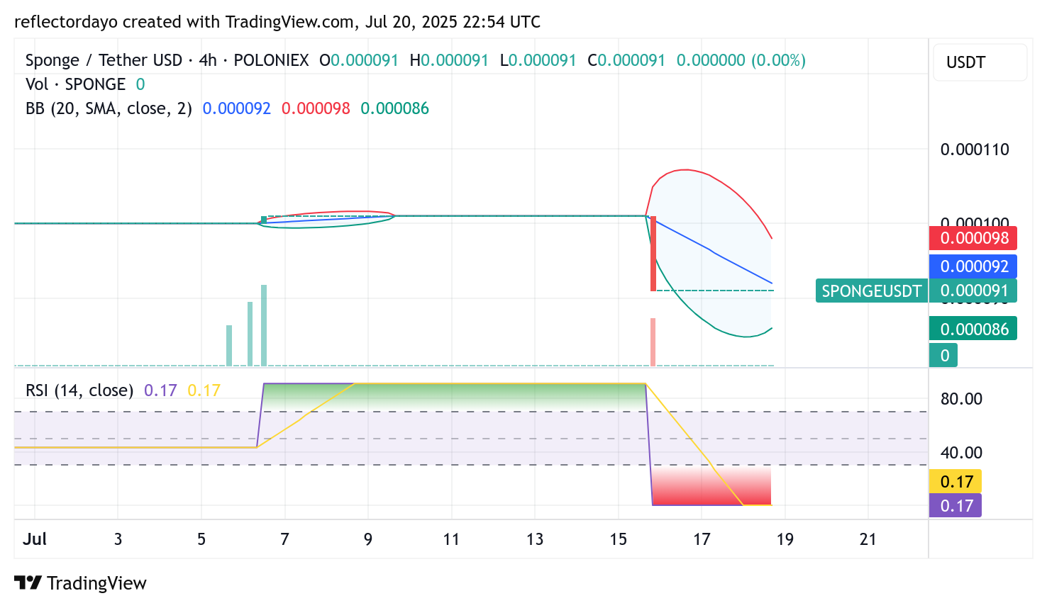 $SPONGE (SPONGE/USD) Market Update: Buying Opportunity Surfaces Around $0.00009