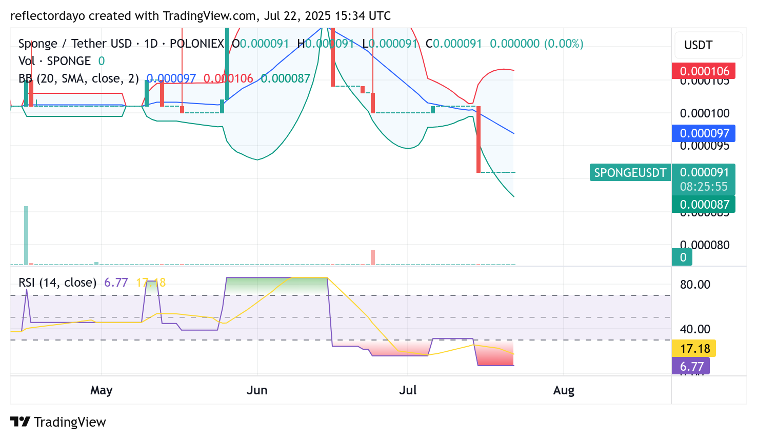 $SPONGE (SPONGE/USD) Market Alert: Is a Rebound Imminent?