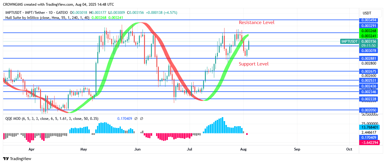IMPTUSDT Price Increases Daily