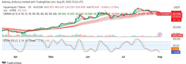 HyperLiquid (HYPE/USDT) Finds Footing Amid Risk of Free Fall