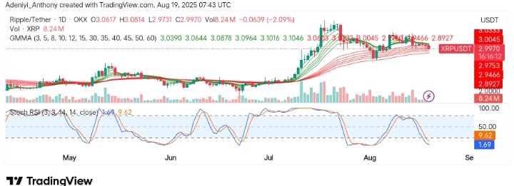 XRP (XRP/USDT) Pauses Bullish Rally, Suggests Caution