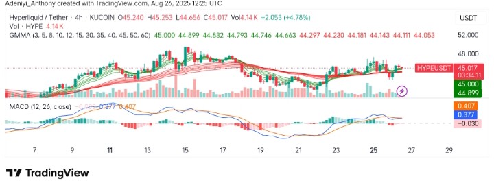 Hyperliquid (HYPE/USDT) Shows Early Signs of Bullish Continuation Above Key Levels