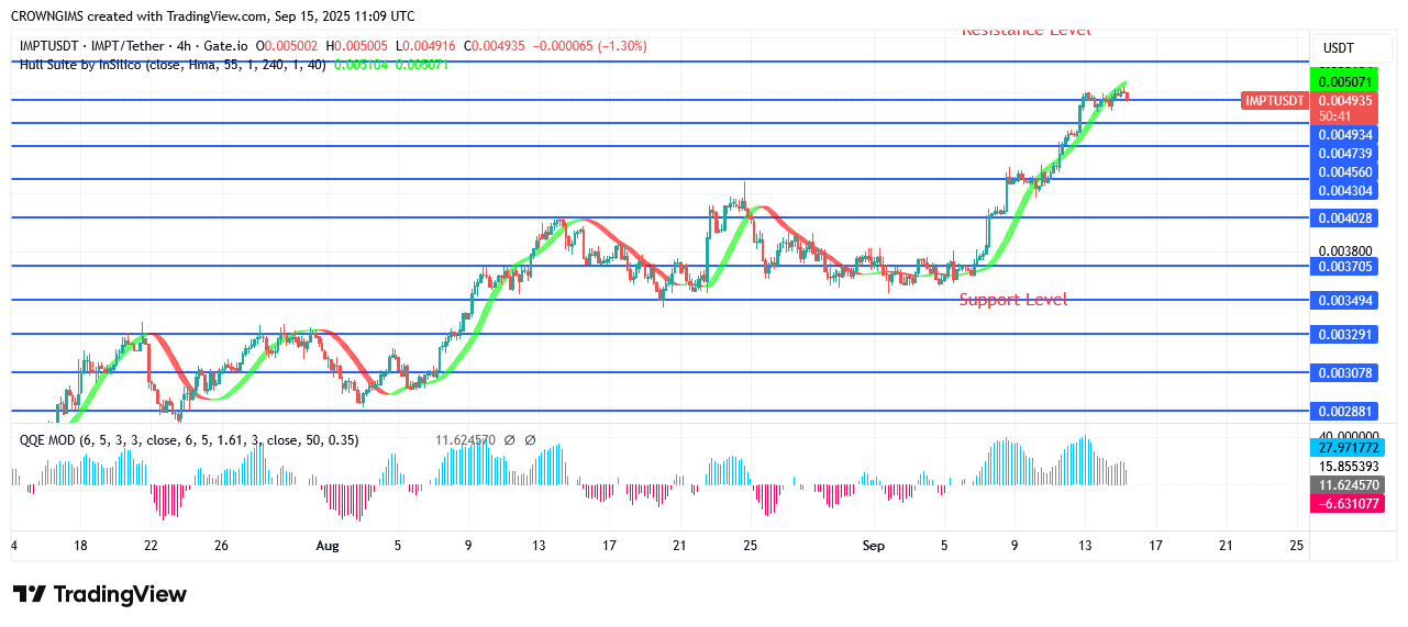 IMPTUSDT Daily Chart Indicates Growing Market