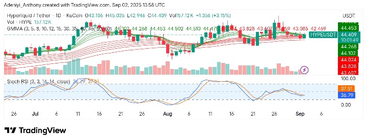 Hypeliquid (HYPE/USDT) Building a Breakout Setup Despite Reduced Participation