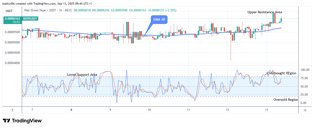 Wall Street Pepe Price Prediction for Today, September 15: WEPEUSDT Looks Good for Long at $0.0000652 Price Level