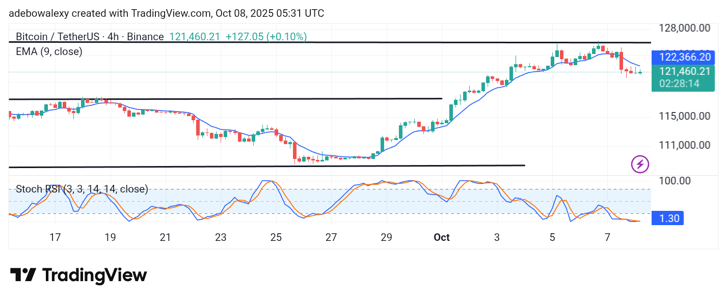 Bitcoin (BTC) Price Prediction: BTC/USDT Breaks Above the $121,000 Price Level