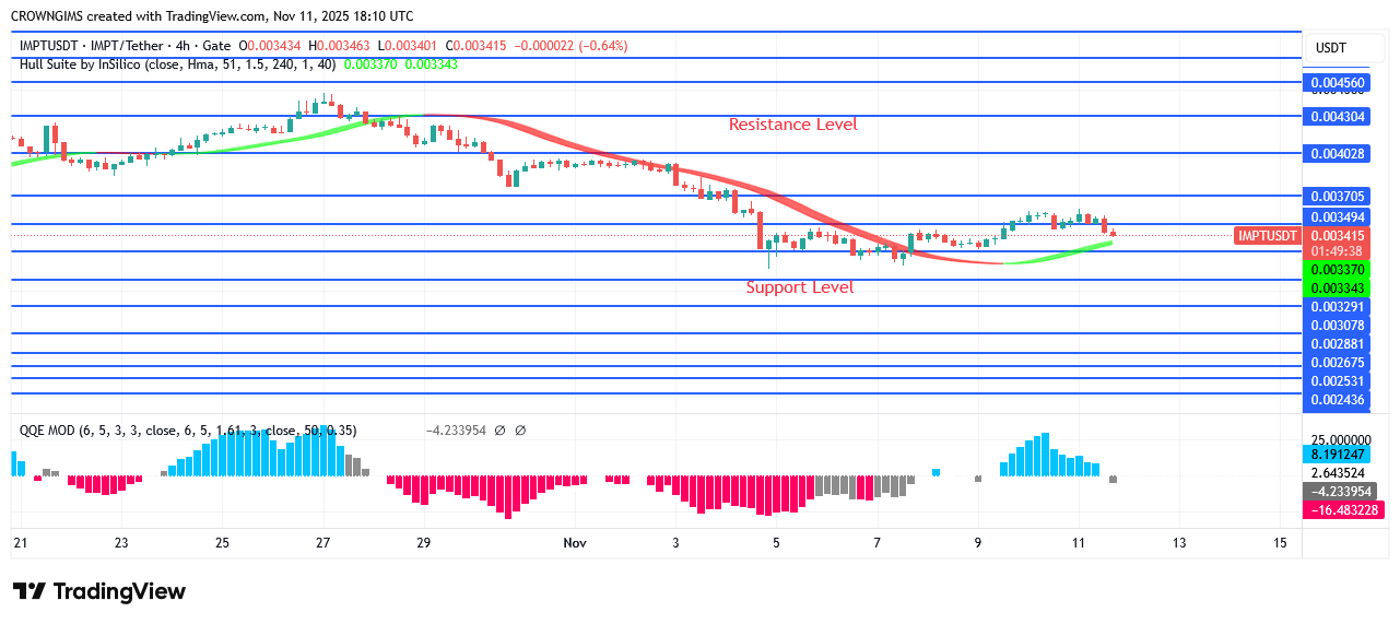 IMPTUSDT Market Is Trying to Surpass $0.0034 Mark