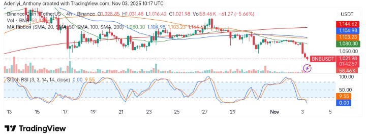 BNB (BNB/USDT) Faces Significant Pullback Amid Broader Market Weakness