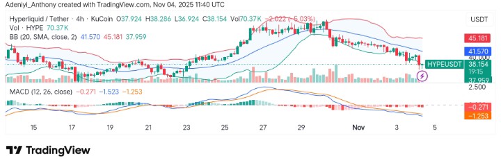 Hyperliquid (HYPE/USDT) Faces Correction After Strong Rally