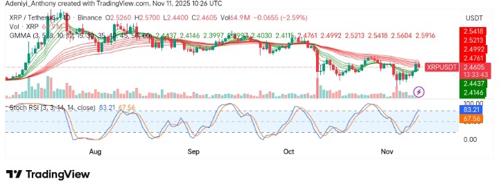 XRP (XRP/USDT) Shows Recovery Sign Amidst Market Pullback