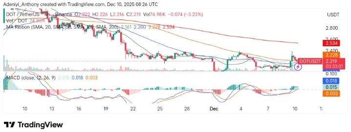 Polkadot (DOT/USDT) Shows Bullish Sign After Recent Decline Below Key Support Levels