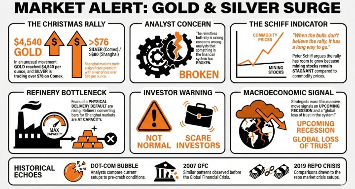 Gold and Silver’s Bullish Rally Raises Concerns Among Financial Analysts