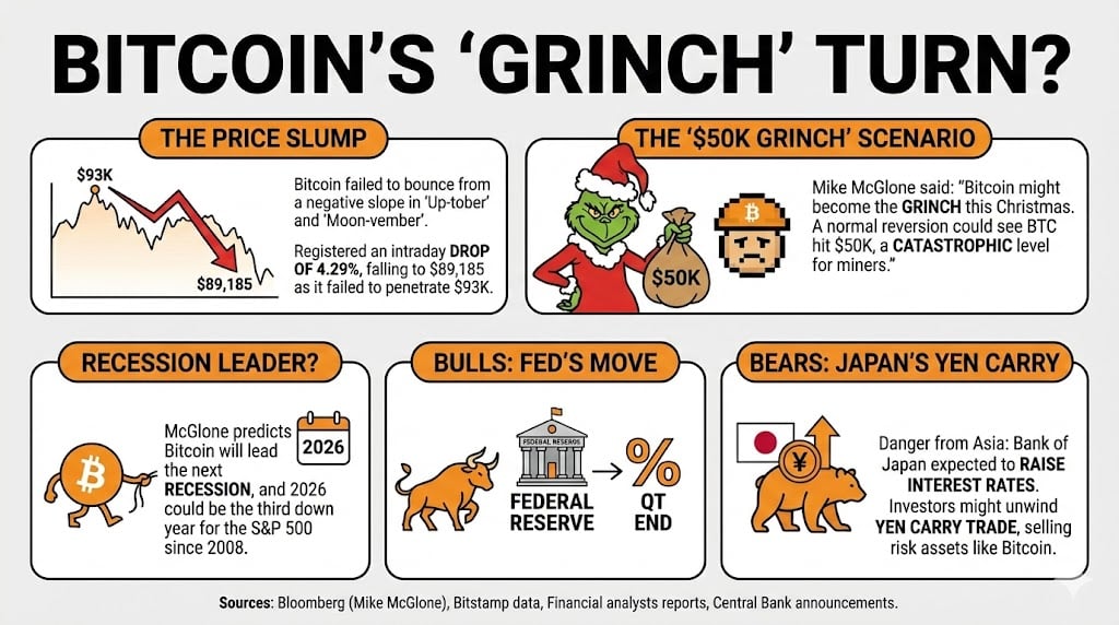 Bitcoin Struggles Below $90K as Market Faces Bearish Trends
