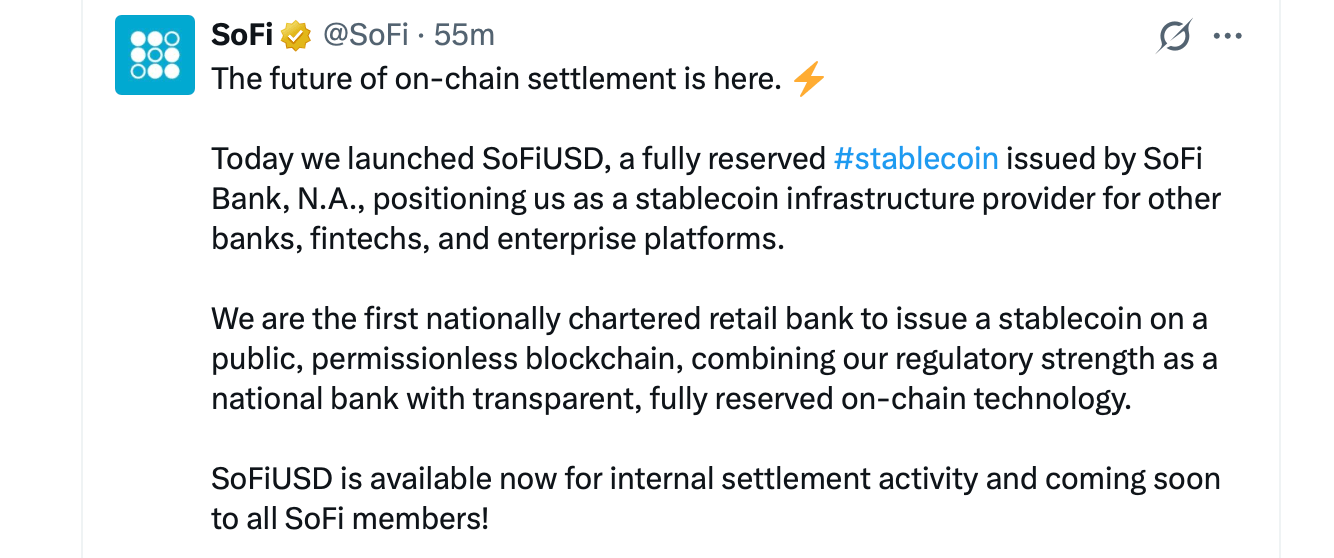 SoFiUSD: A Regulated Stablecoin for the Financial System