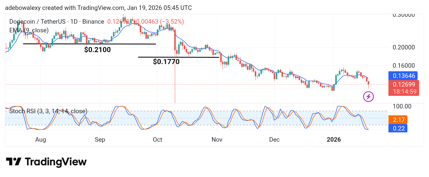 Dogecoin (DOGE) Price Prediction: DOGE/USDT Falls Sharply