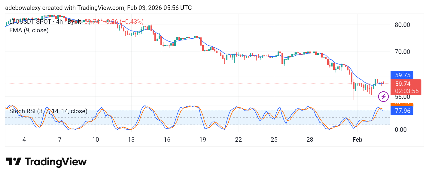Litecoin (LTC) Price Prediction: LTC/USDT Breaches the $60 Baseline