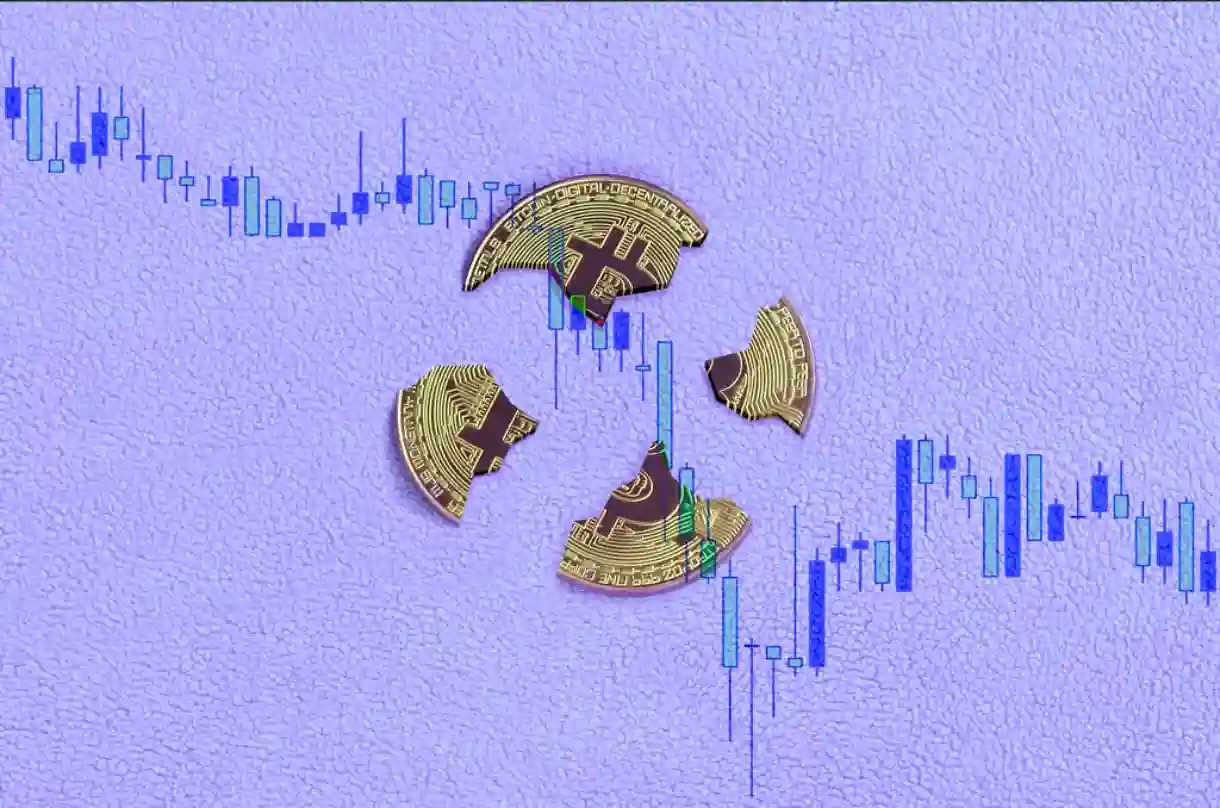 Downturn in the price of Bitcoin.