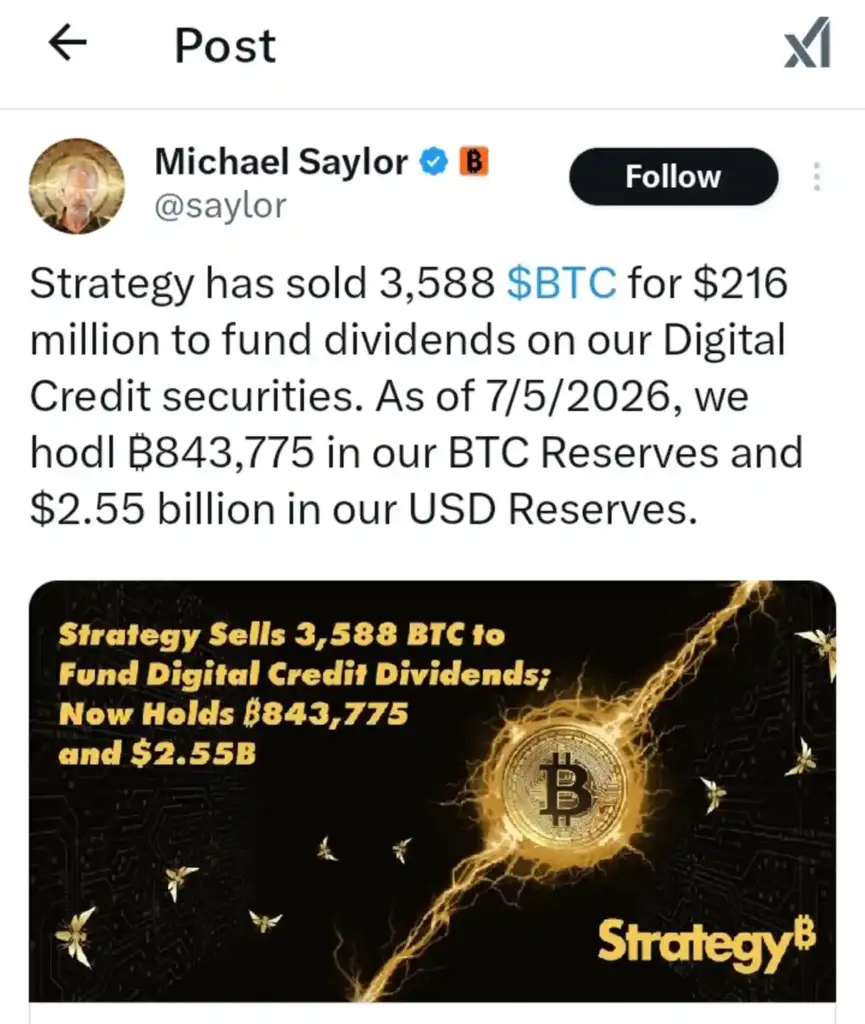 Michael Saylor's Company Sells Bitcoin — Bullish Move or Warning Sign?