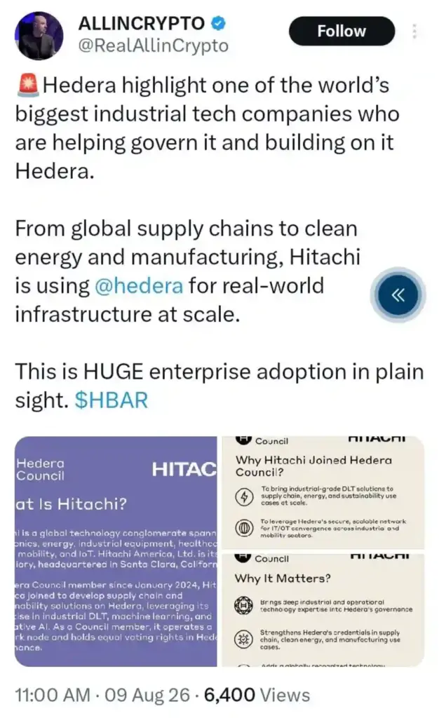 Hitachi's Hedera Adoption Signals a Bigger Shift Toward Enterprise Blockchain