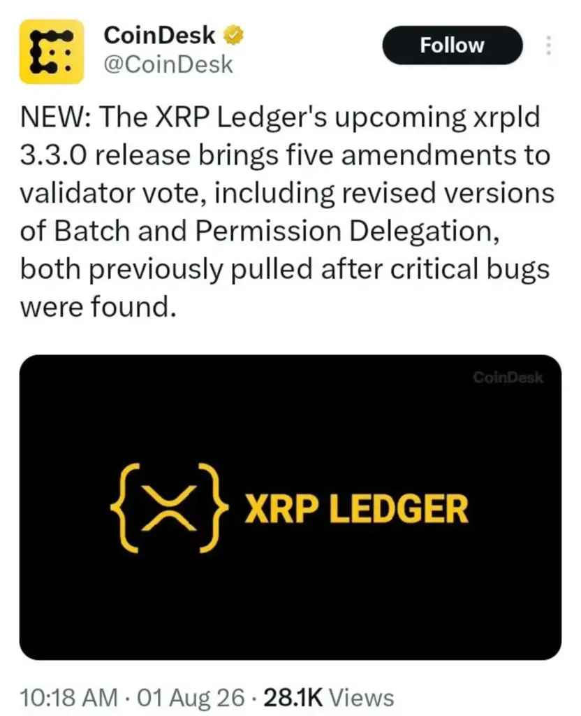XRP Ledger's Next Upgrade Is Almost Here — But Five Key Changes Are Up For Vote