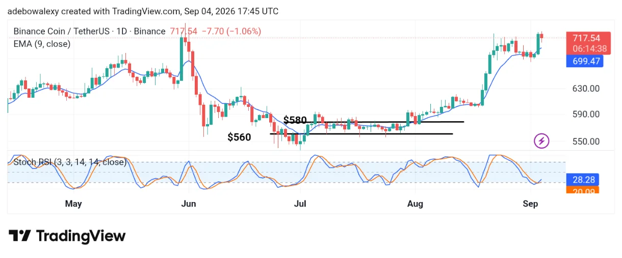 BNB Market Trades at a Multi-Month High